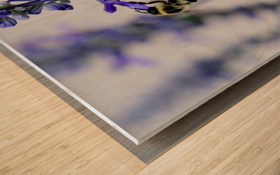 Lavender Towers and the Bee Wood print