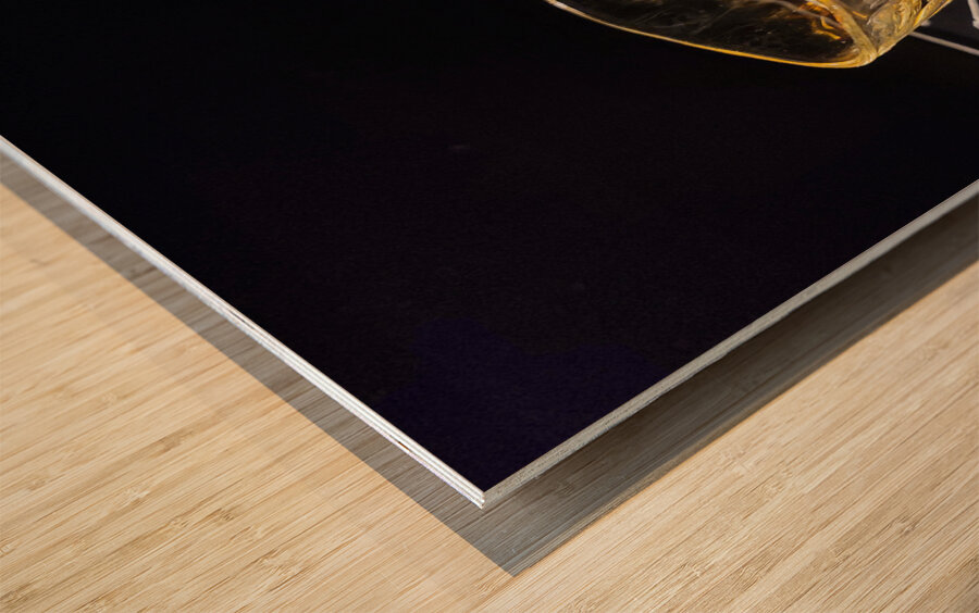 Aged Gold in a Crystal Cage Wood print