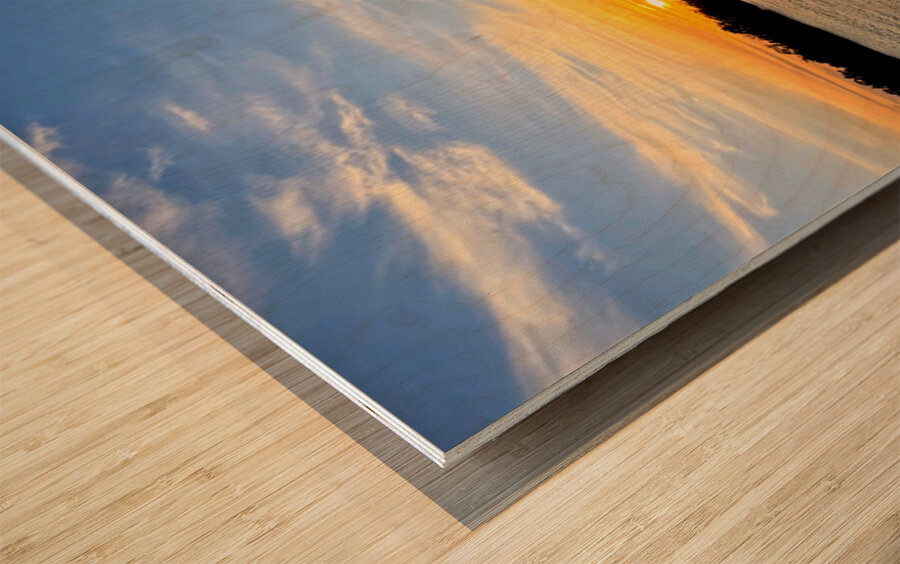 Sunset Port – La Crosse Horizon Wood print