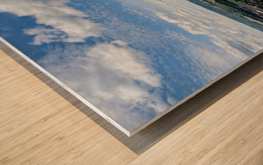 Between Rivers and Rooftops Wood print