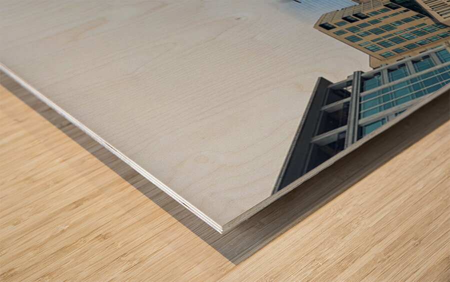 Fog Line Horizon Wood print