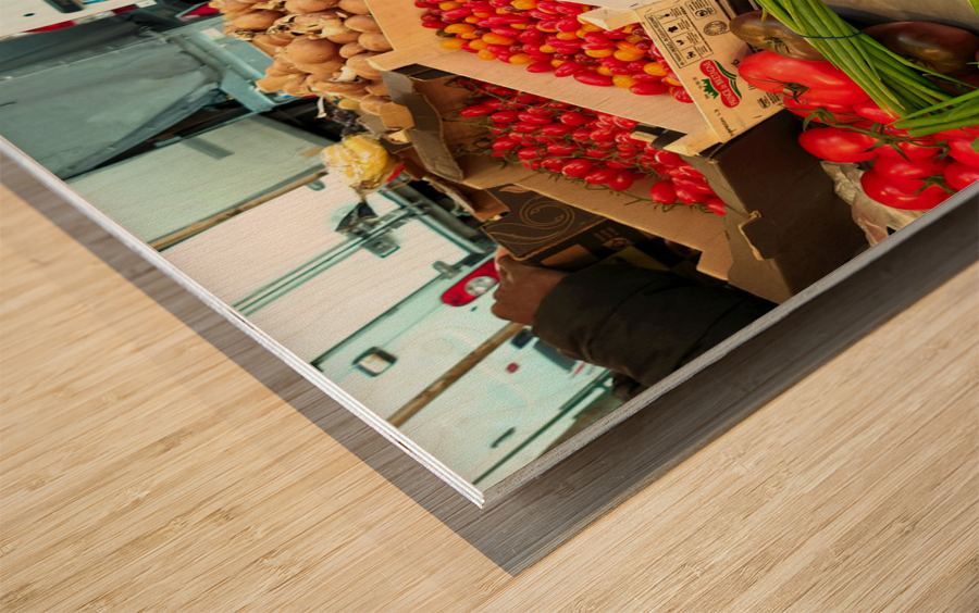 Farmers Market -- Vegetables 2 Wood print