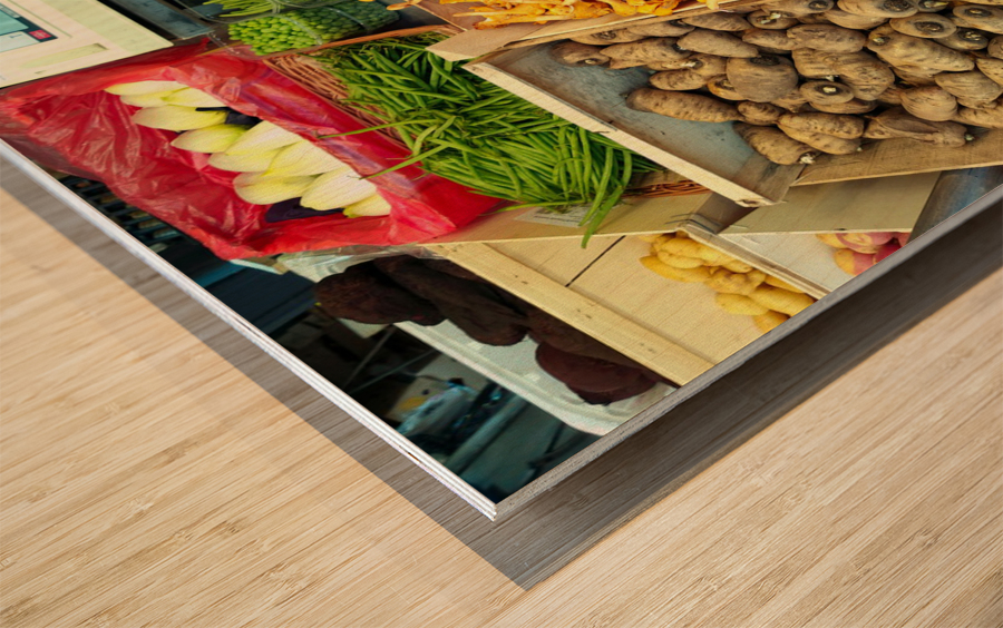 Farmers Market -- Vegetables 2b Wood print