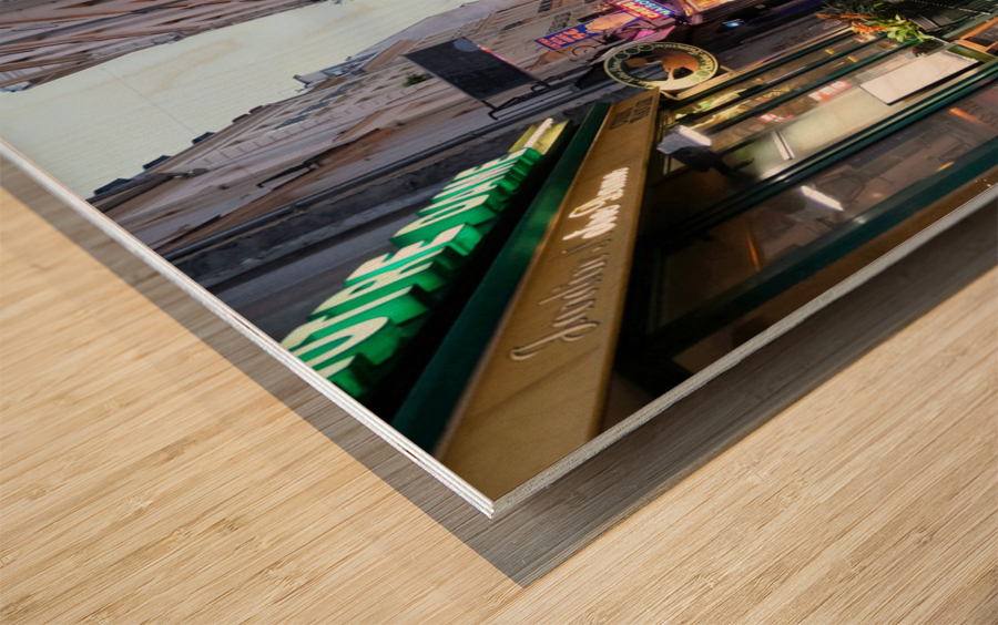 Streets of Paris -- Night Life  Wood print