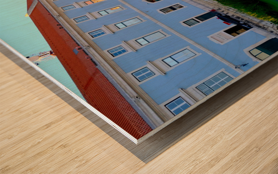 Walking through Lisbon 3 Wood print