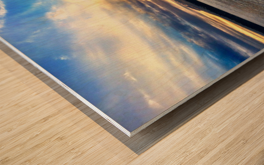 Relaxing Reflections at the Edgewater Wood print