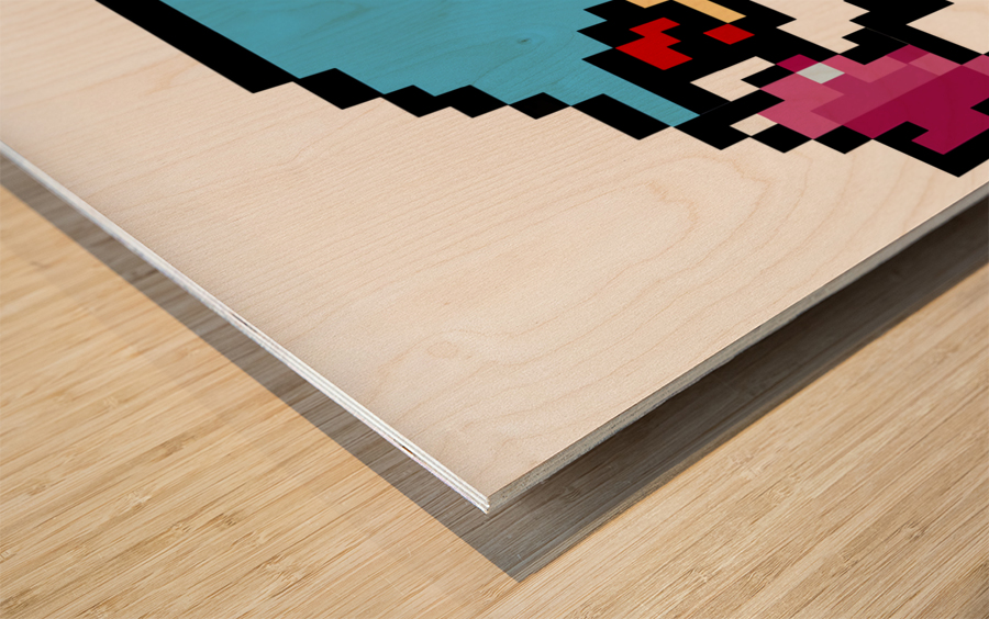 Baby Shark Ninja Miko 3 Wood print