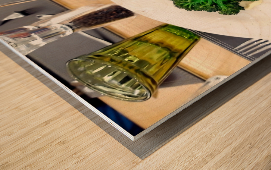 Pan Roasted Hake Wood print