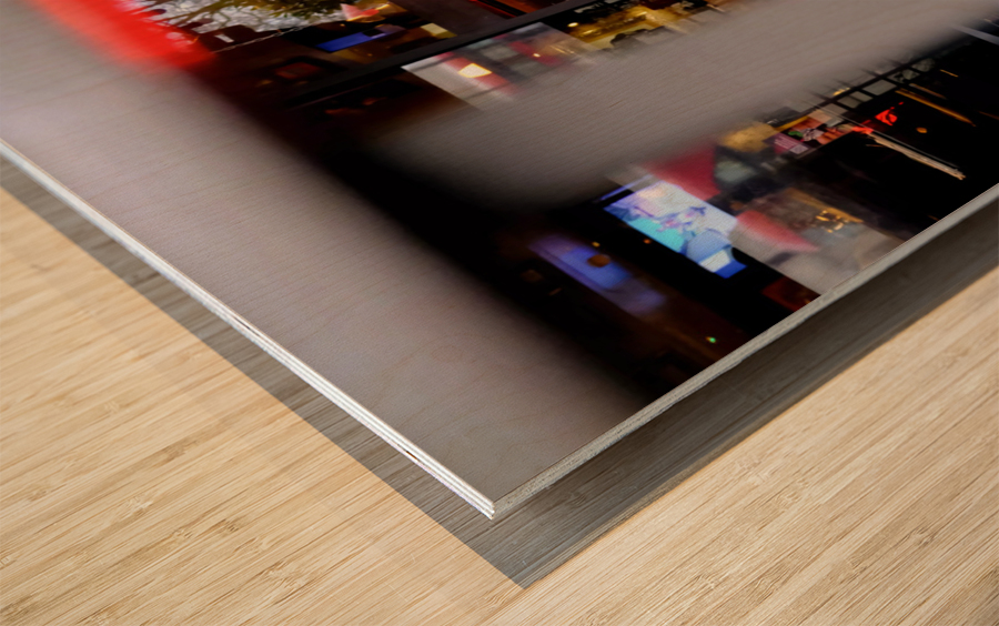 A Hard Rule at this Cafe 2 Wood print