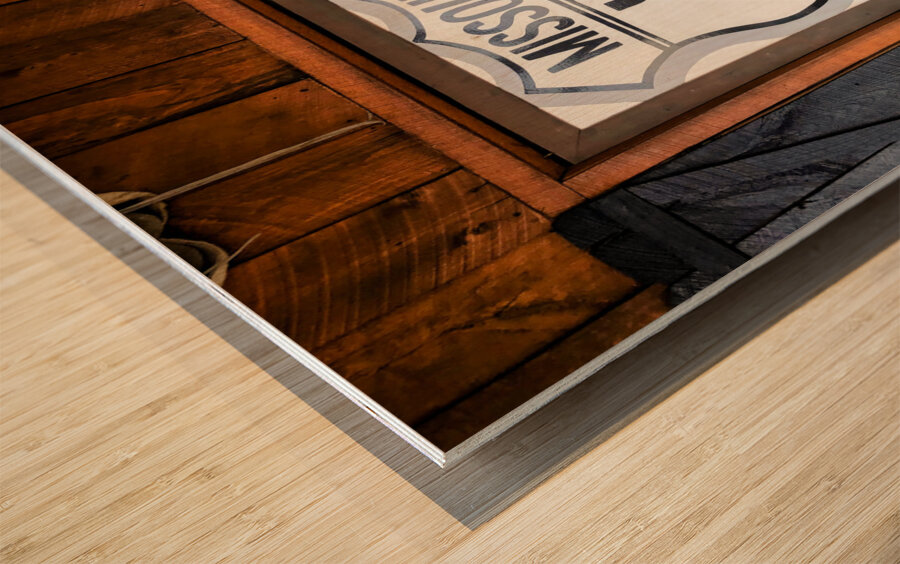 The Heart of Route 66 Wood print